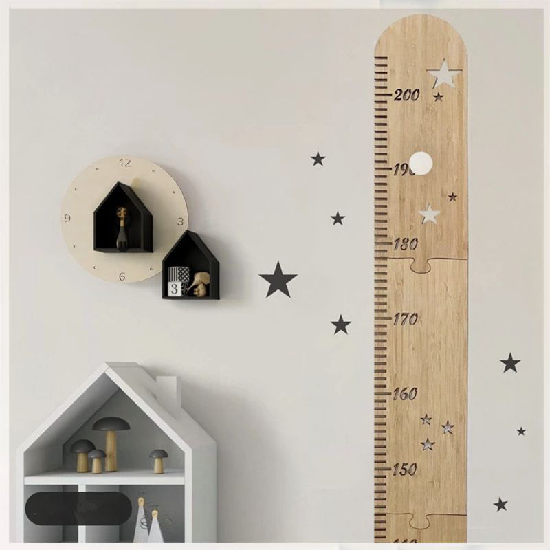 Baby Nursery Wall Decals - 5 fogli in legno nordico per