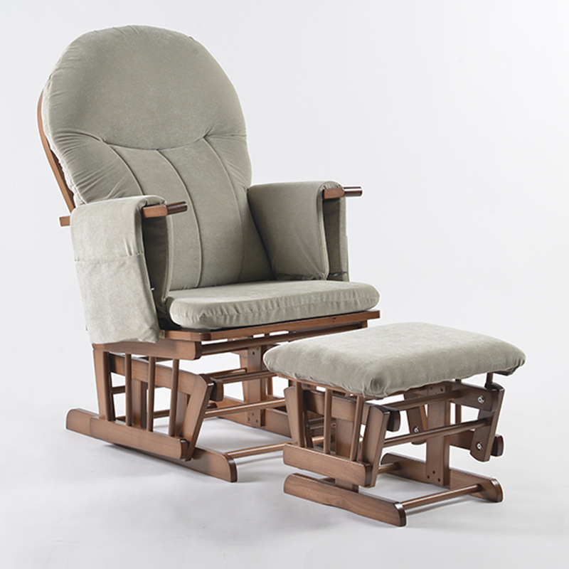 Baby Nursery Glider Chair - Moderna Sedia a Dondolo in Legno