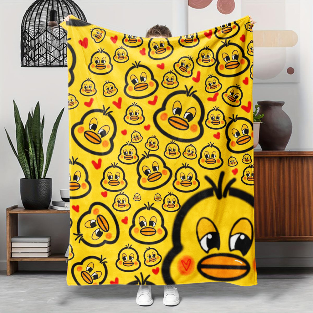 Baby Nursery Yellow - Coperta Decorativa con Stampa di Paperella