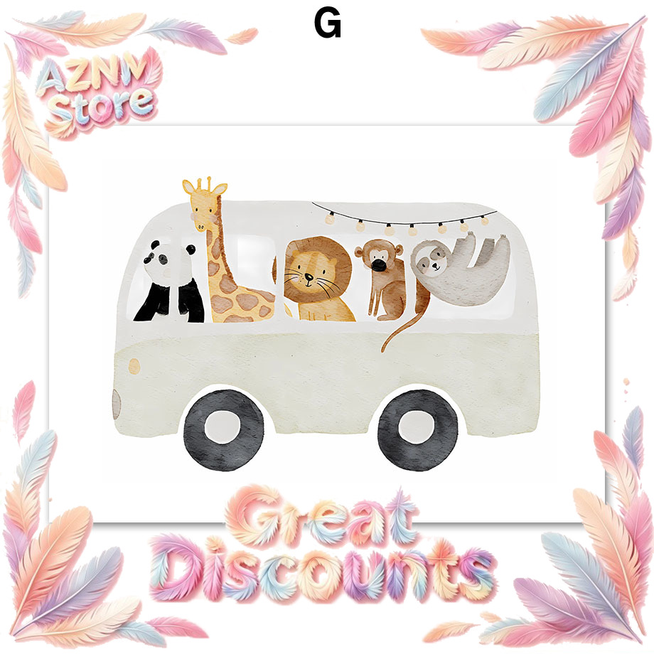 Animals Baby Nursery - Poster e Stampe con Animali Boho: