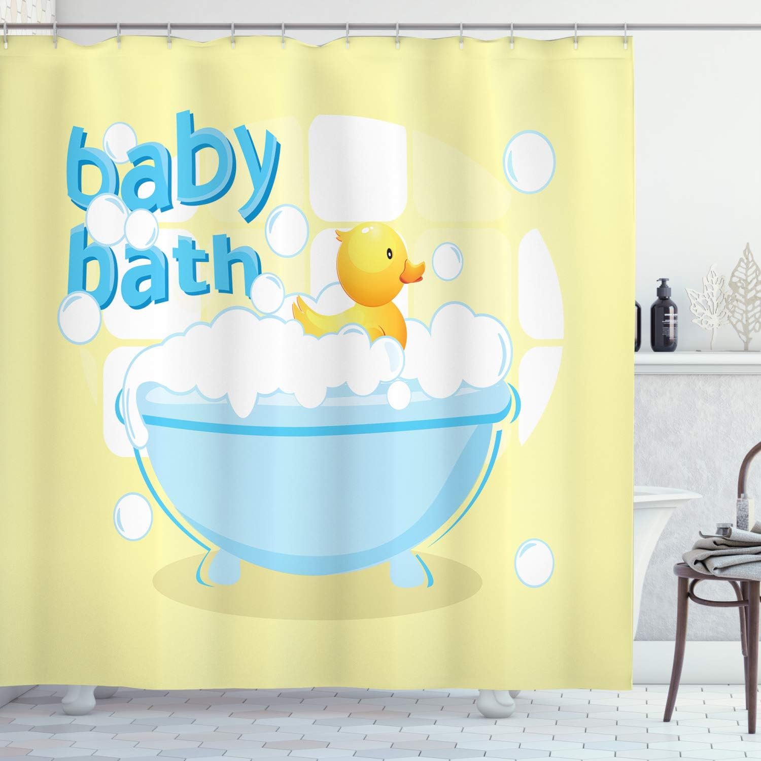 Baby Nursery Yellow - Tenda da Doccia per Bambini Gialla