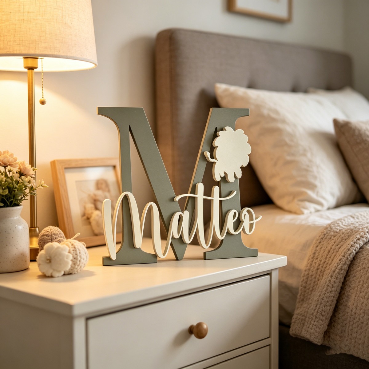 Baby Nursery - 1 Pezzo Targa in Legno Personalizzata