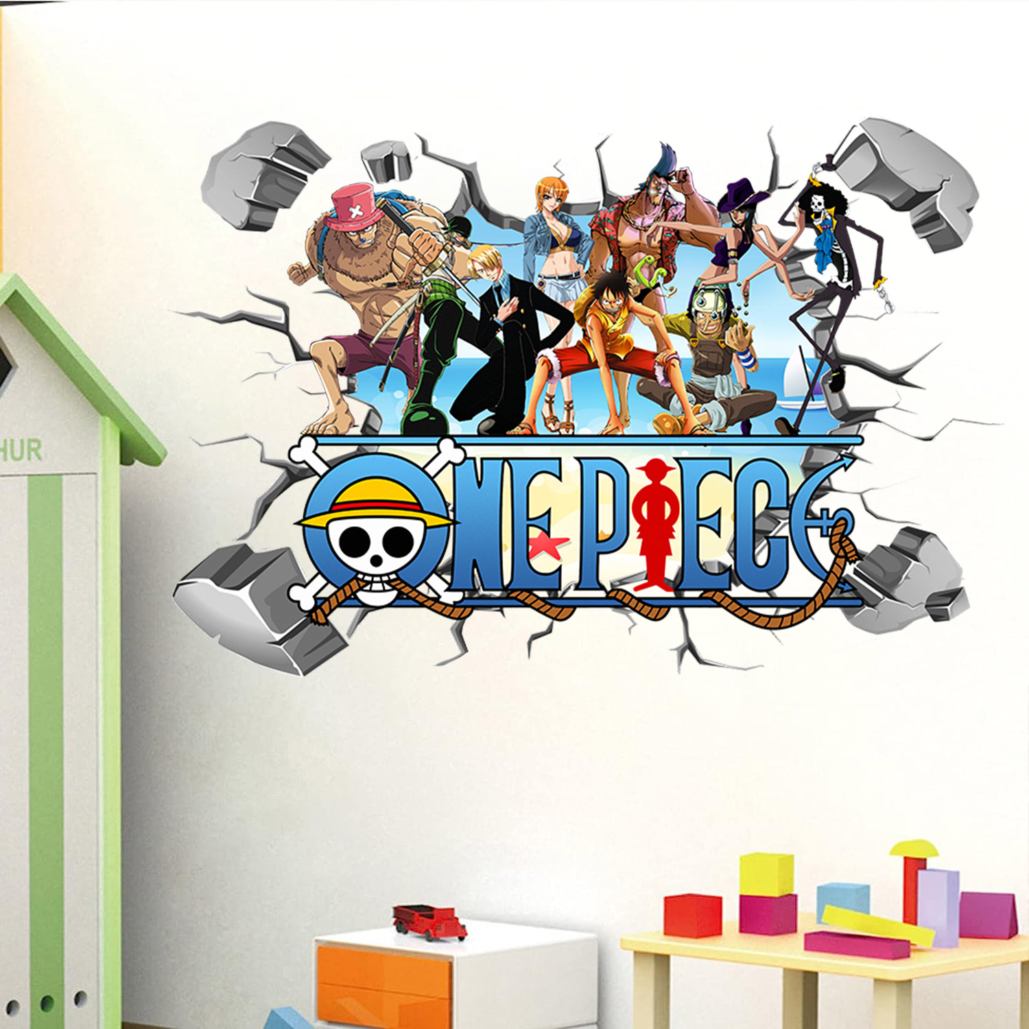 Baby Nursery Wall Decals - Adesivi murali 3D Cartoon One Piece