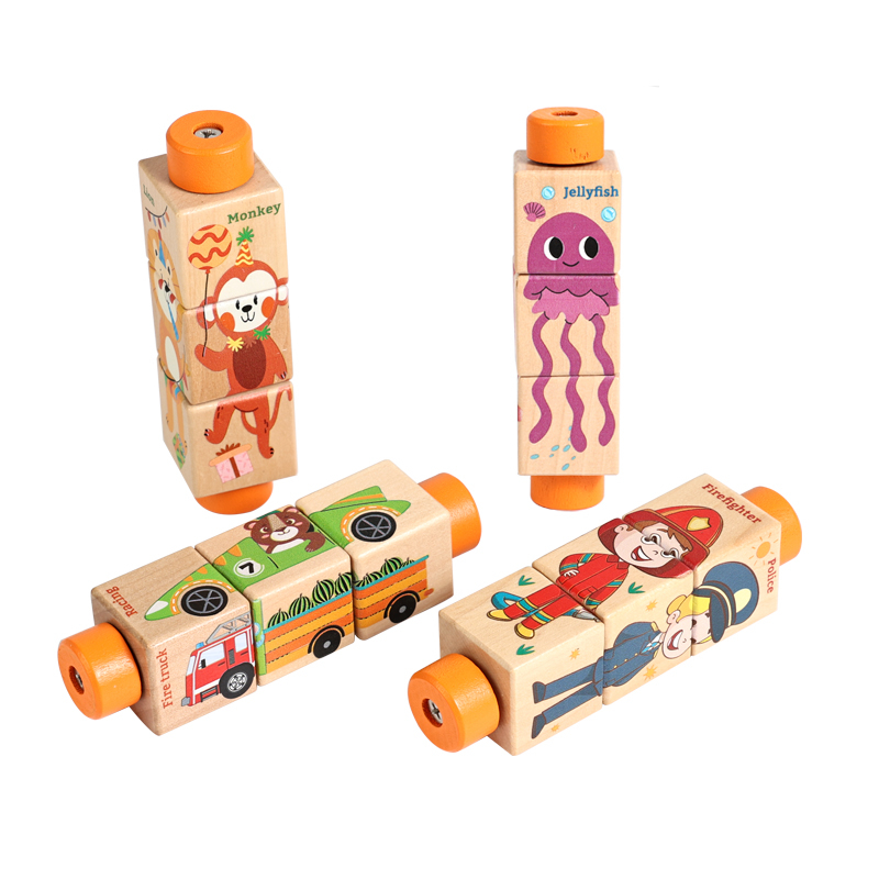 Baby Nursery Mobile - Giocattolo musicale rotante in legno per