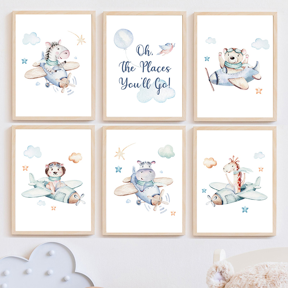Baby Zebra Nursery - Stampe d'Arte da Parete per Cameretta