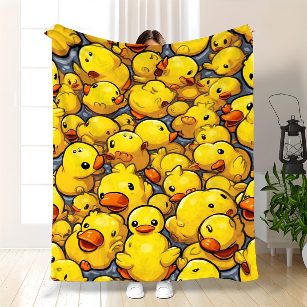 Baby Nursery Yellow - Adorabile Coperta Gialla con Pulcini 150x200cm,
