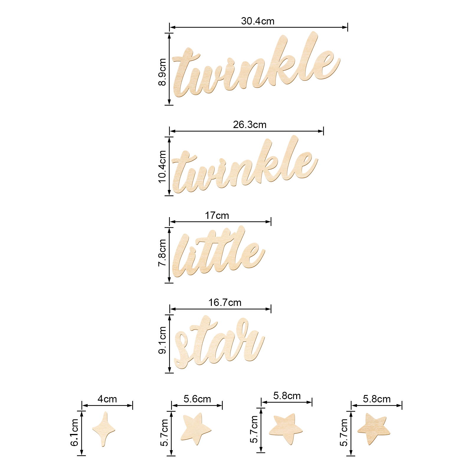 Cartello in legno Twinkle Twin - Baby Nursery Wall Art recensione e prezzo