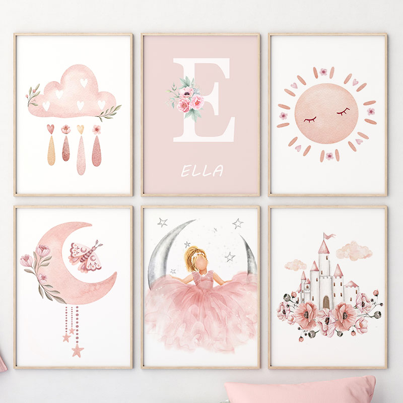Pink Angel Girl Sun Moon Cloud - Animals Baby Nursery recensione e prezzo