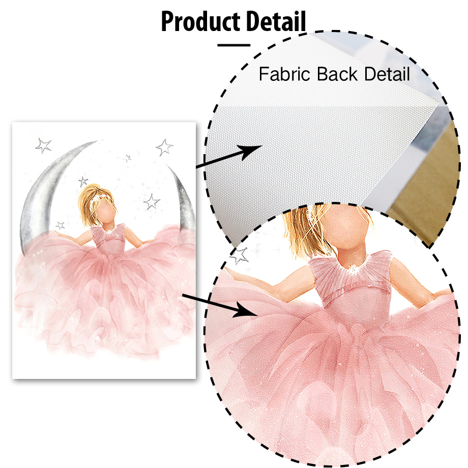 Pink Angel Girl Sun Moon Cloud - Animals Baby Nursery recensione e prezzo