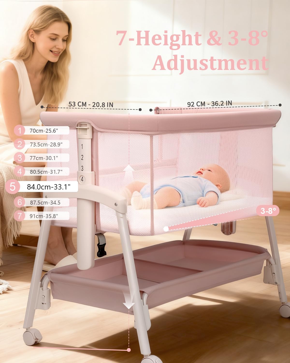 Culla per neonati 3 in 1, lett - Bassinet Bedside Sleeper recensione e prezzo