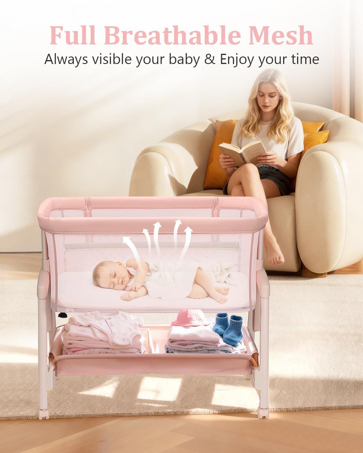 Culla per neonati 3 in 1, lett - Bassinet Bedside Sleeper recensione e prezzo