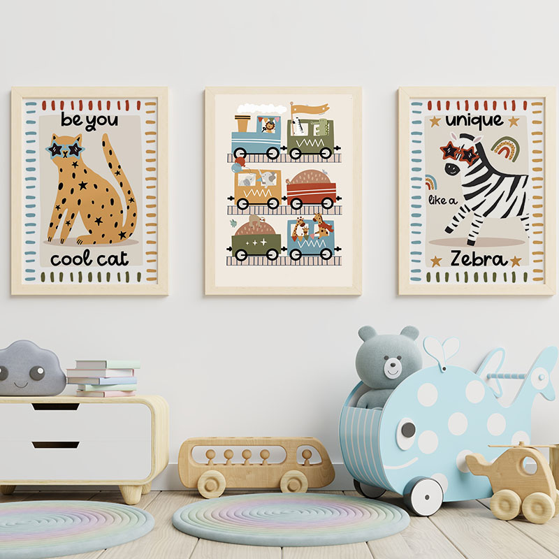 Divertenti Quadri su Tela con  - Animals Baby Nursery recensione e prezzo