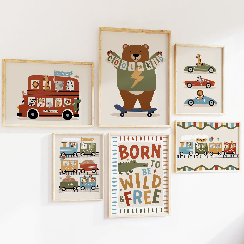 Divertenti Quadri su Tela con  - Animals Baby Nursery recensione e prezzo