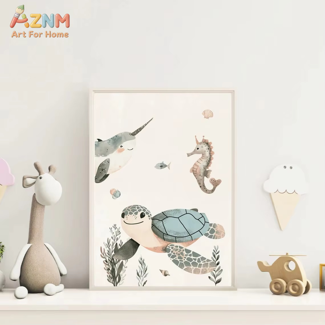 AZNM Quadro su tela con animal - Animals Baby Nursery recensione e prezzo