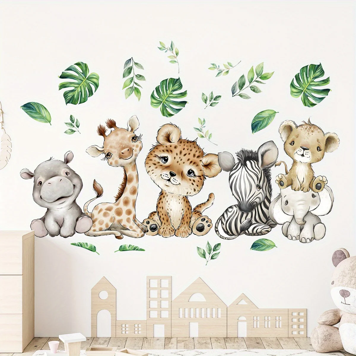 1PC Cartoon Cute Ippopotamo Ti - Wall Decal Nursery recensione e prezzo