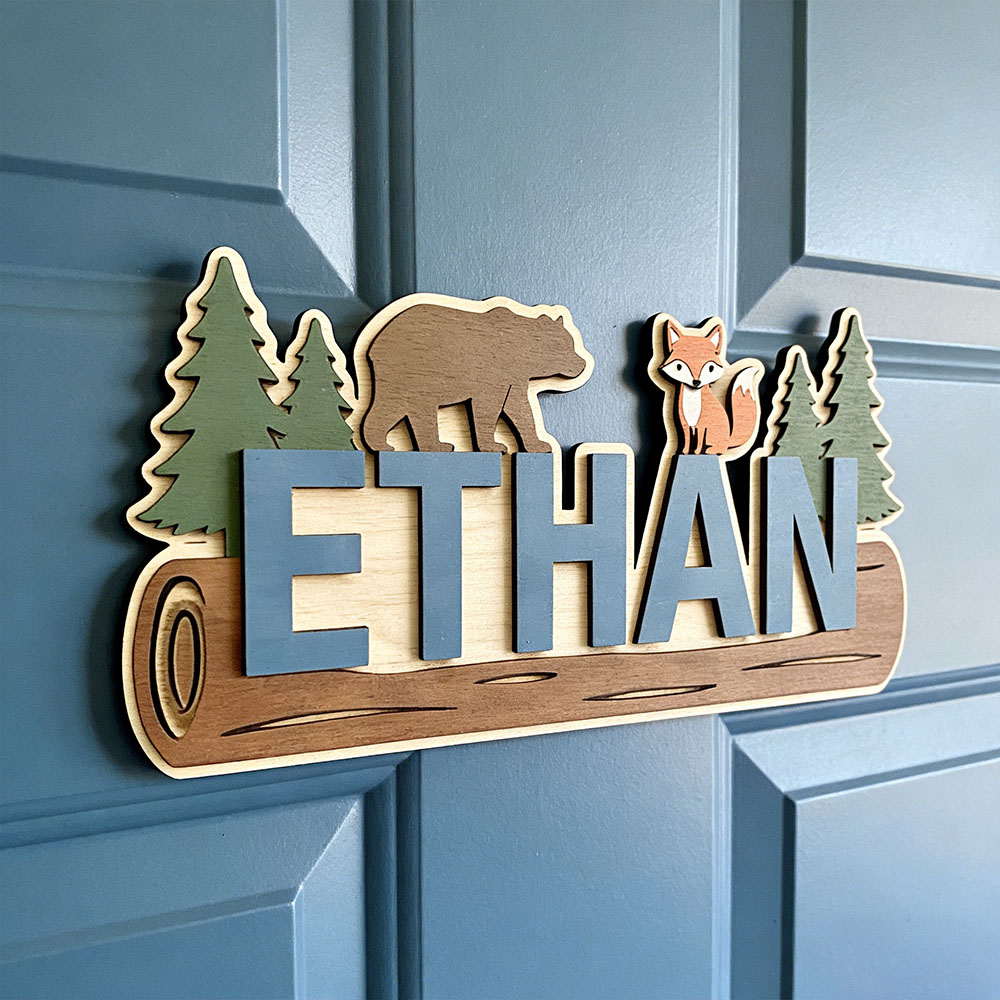 Targa in Legno Personalizzata  - Animals Baby Nursery recensione e prezzo