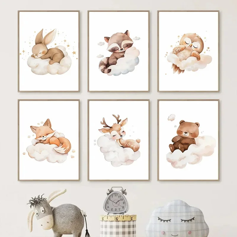 Cartoon Nuvola Animale Tela Pi - Baby Nursery Frames recensione e prezzo