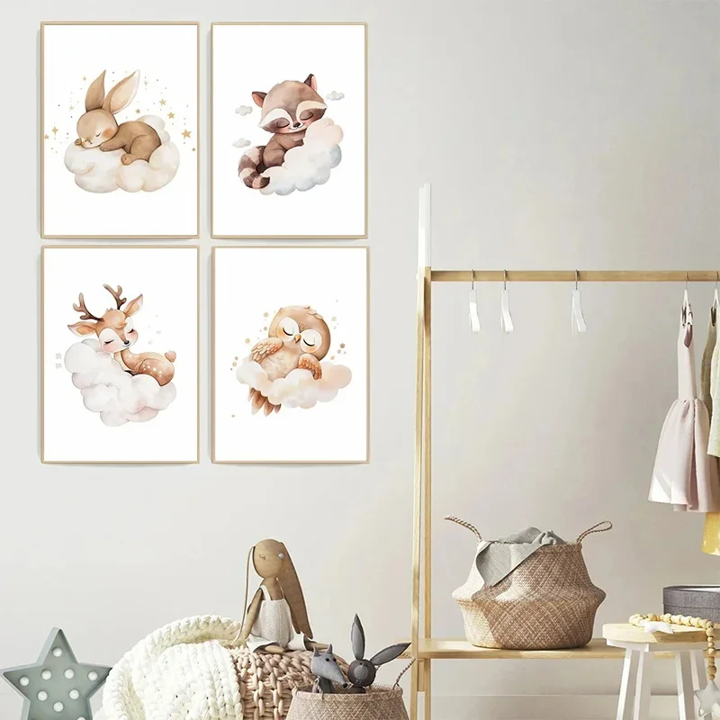 Cartoon Nuvola Animale Tela Pi - Baby Nursery Frames recensione e prezzo
