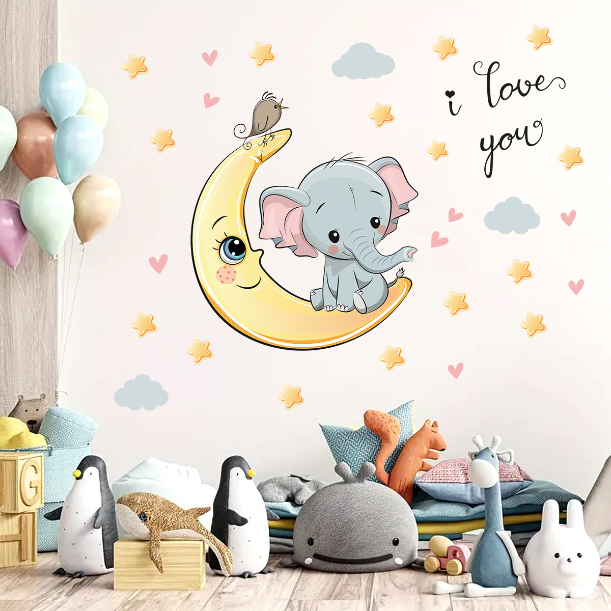 Cartoon Moon Good Night Elepha - Baby Nursery Elephant recensione e prezzo