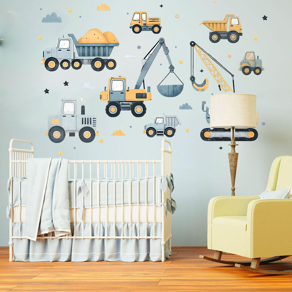 Set di veicoli per escavatore  - Baby Nursery Wall Decals recensione e prezzo