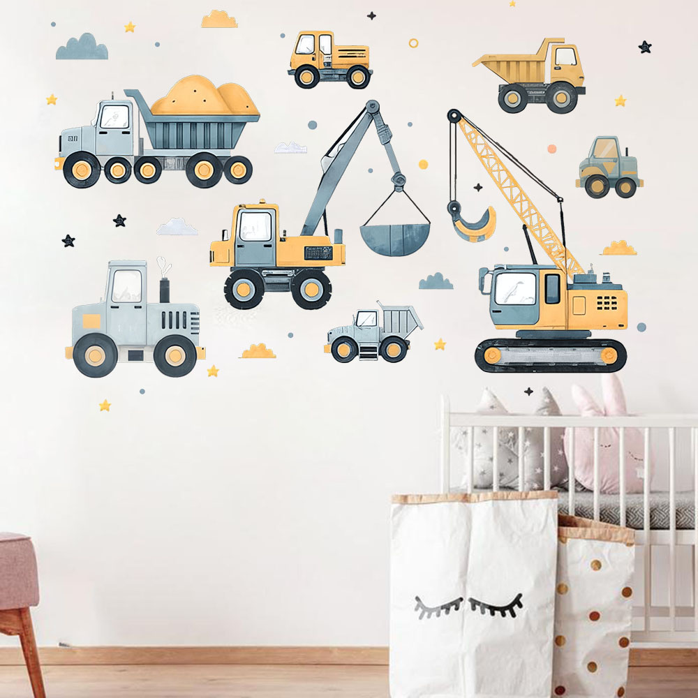 Set di veicoli per escavatore  - Baby Nursery Wall Decals recensione e prezzo
