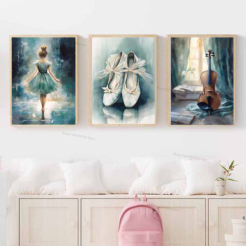 Quadro su tela con ballerina a - Baby Nursery Paintings recensione e prezzo
