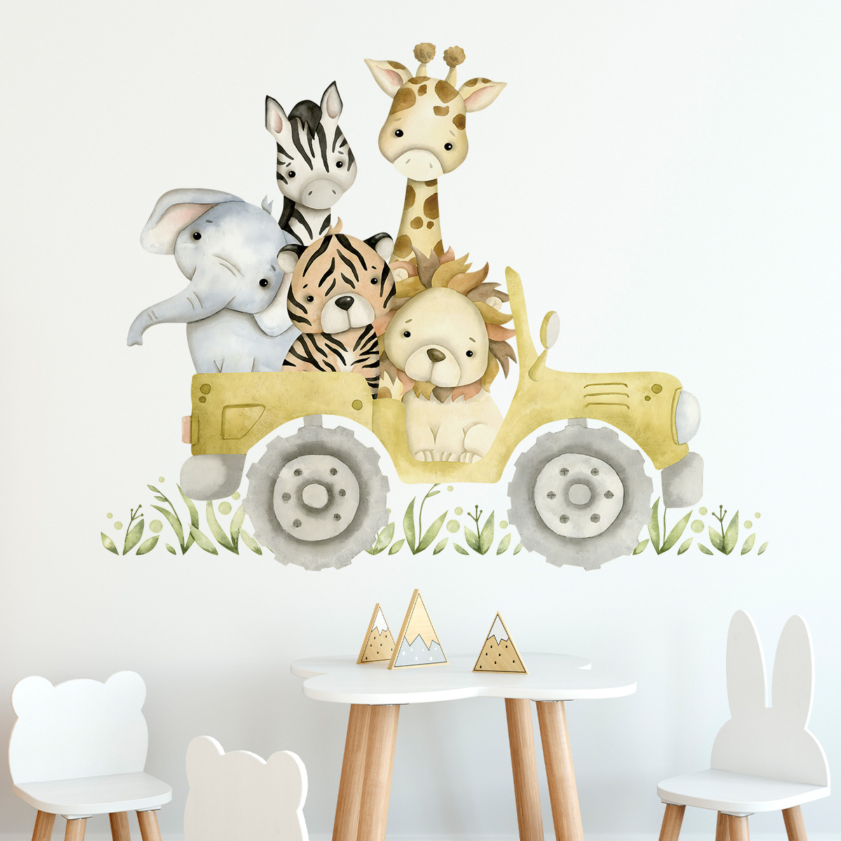 Simpatici animali guidano Jeep - Baby Zebra Nursery recensione e prezzo