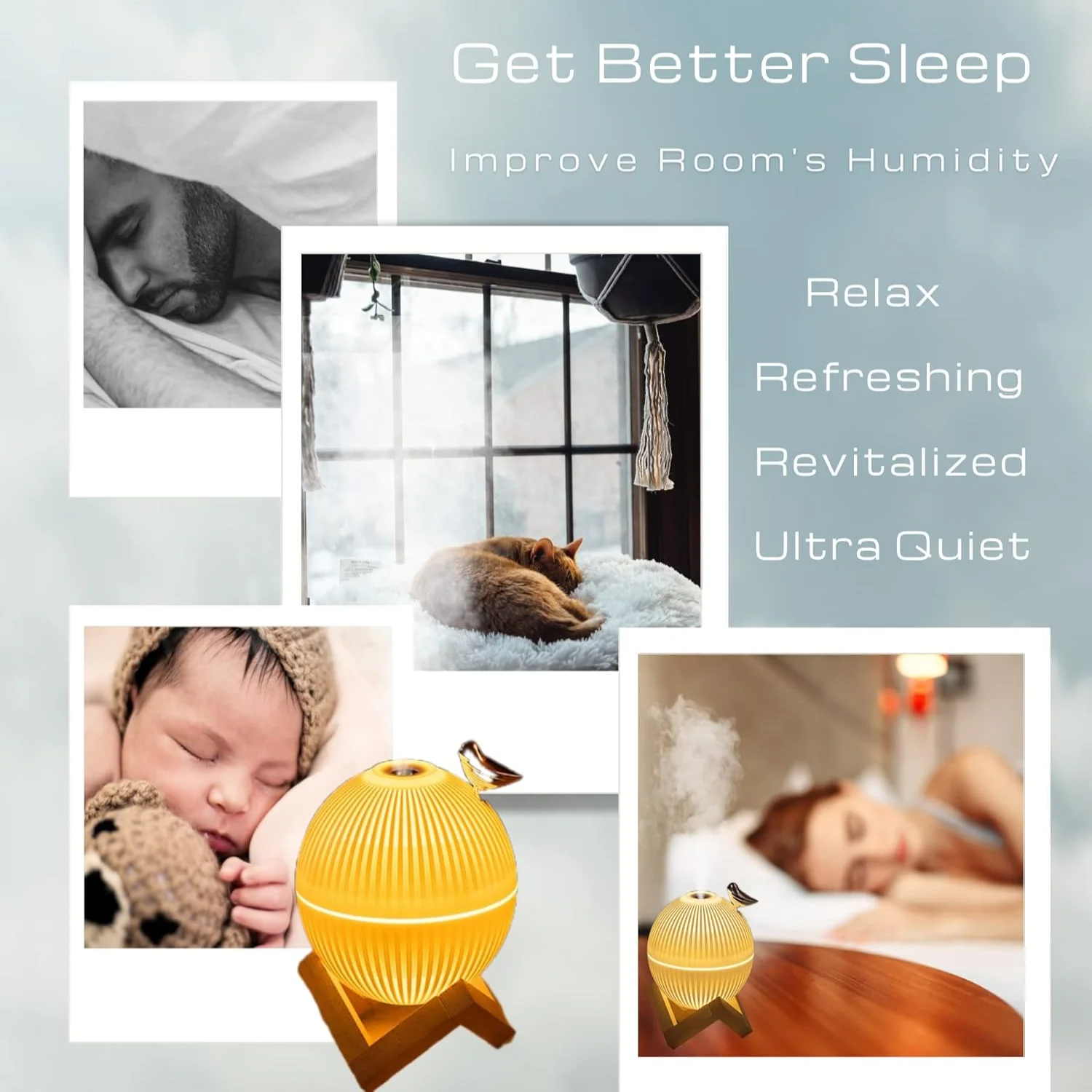 Mini umidificatore Cool Mist.  - Baby Nursery Yellow recensione e prezzo