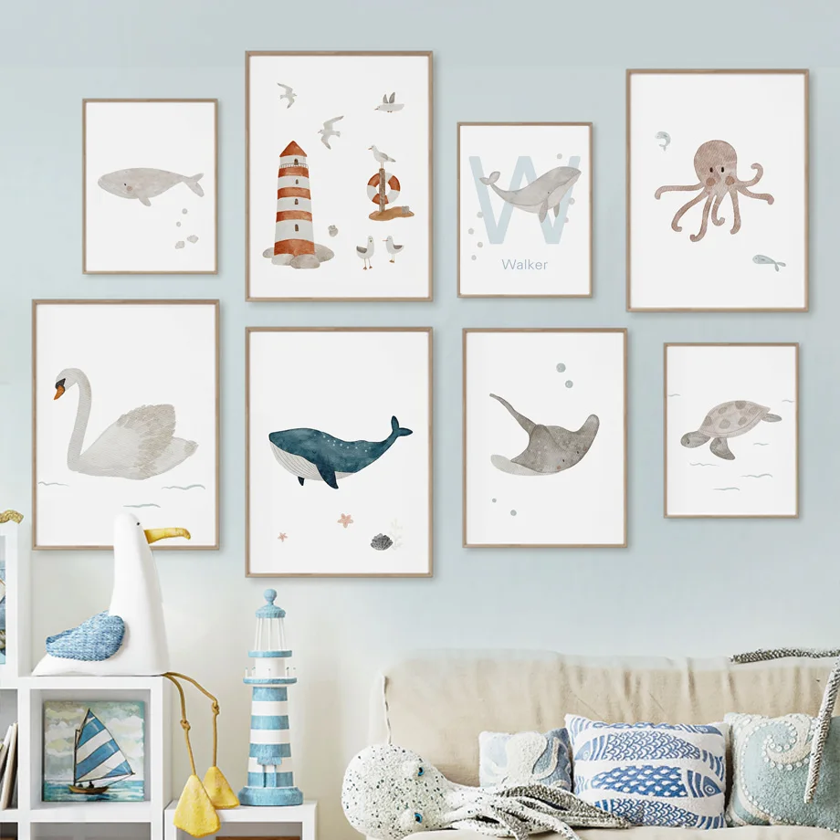 Nome: Balena, Polpo, Tartaruga - Animals Baby Nursery recensione e prezzo