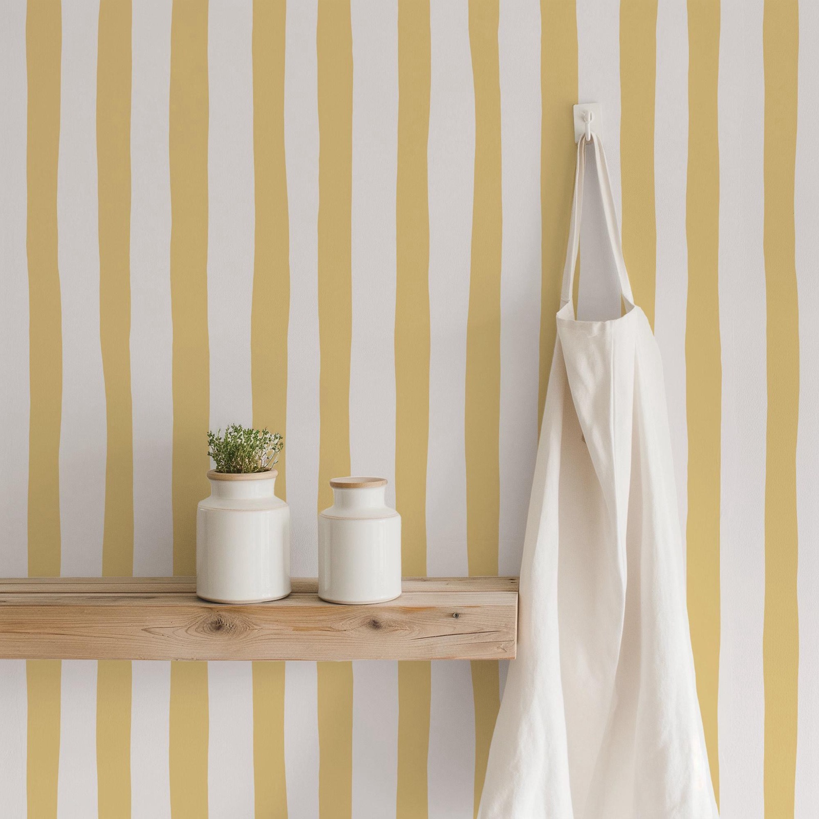 Carta da parati con strisce os - Baby Nursery Yellow recensione e prezzo