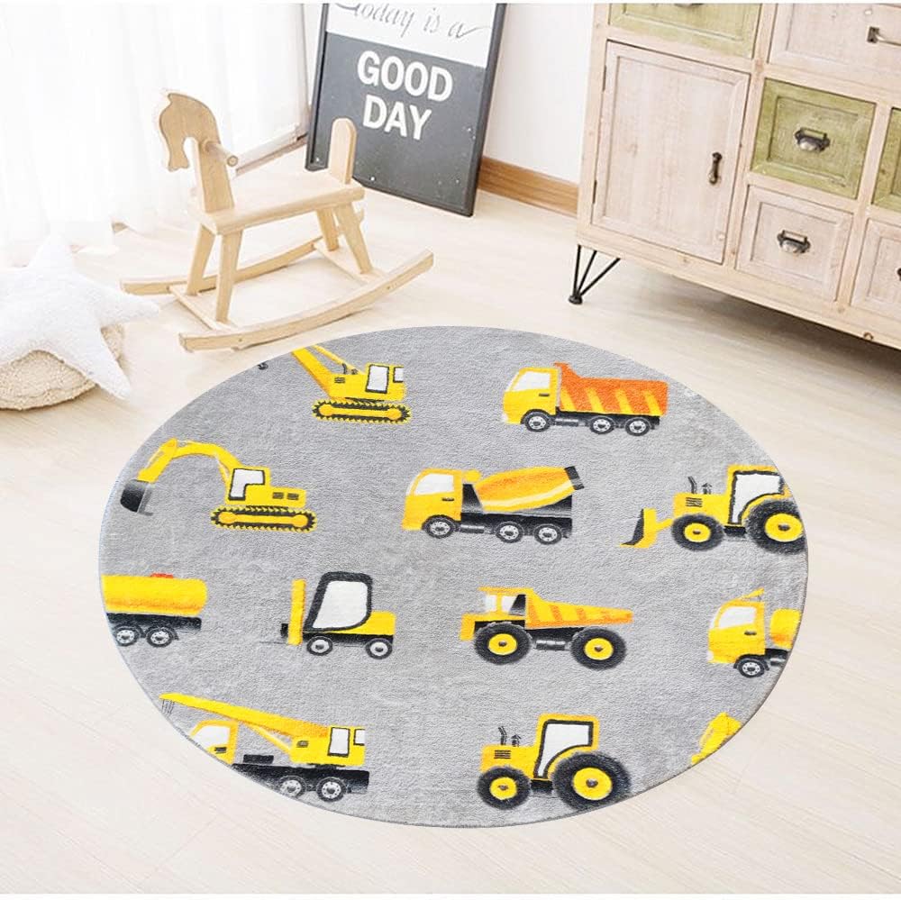Tappeto Rotondo Grigio con Vei - Baby Nursery Yellow recensione e prezzo