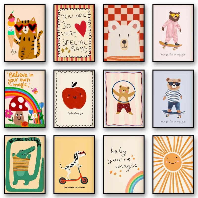 Animali Poster Stampe Nordico  - Baby Nursery Wall Art recensione e prezzo