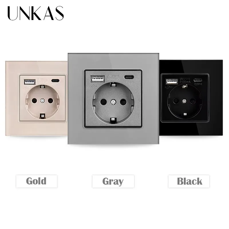 UNKAS Tipo-C USB Pannello in v - Outlet Cover Childproof recensione e prezzo