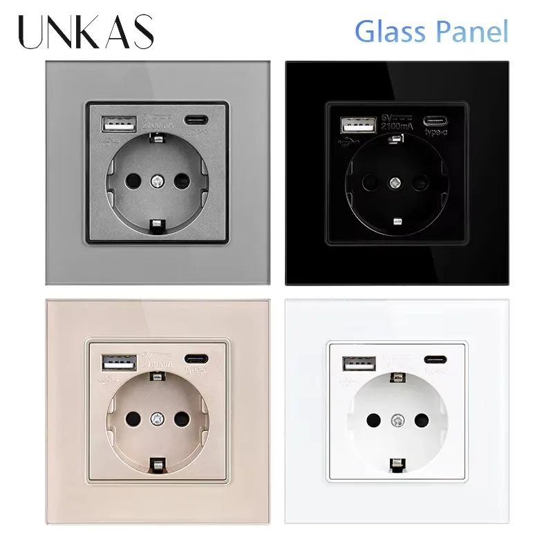 UNKAS Tipo-C USB Pannello in v - Outlet Cover Childproof recensione e prezzo