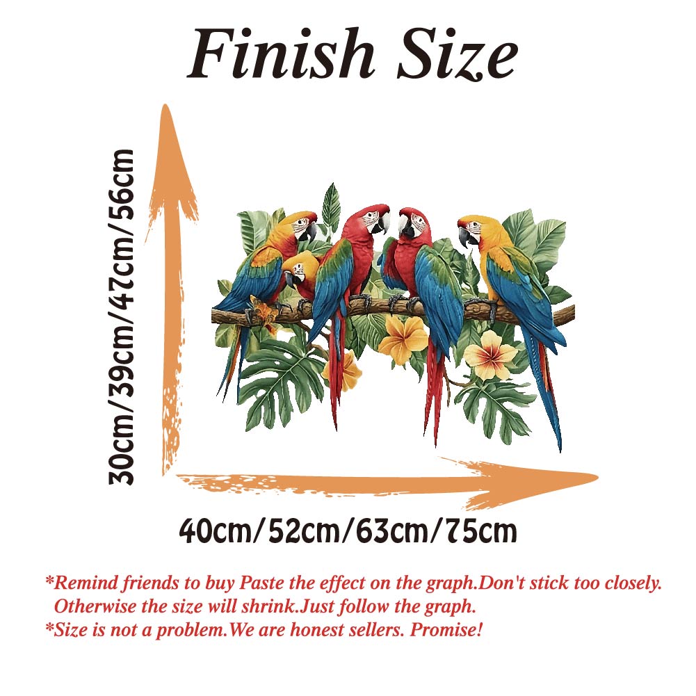 3 pezzi pappagalli sul ramo ad - Baby Nursery Wall Decals recensione e prezzo