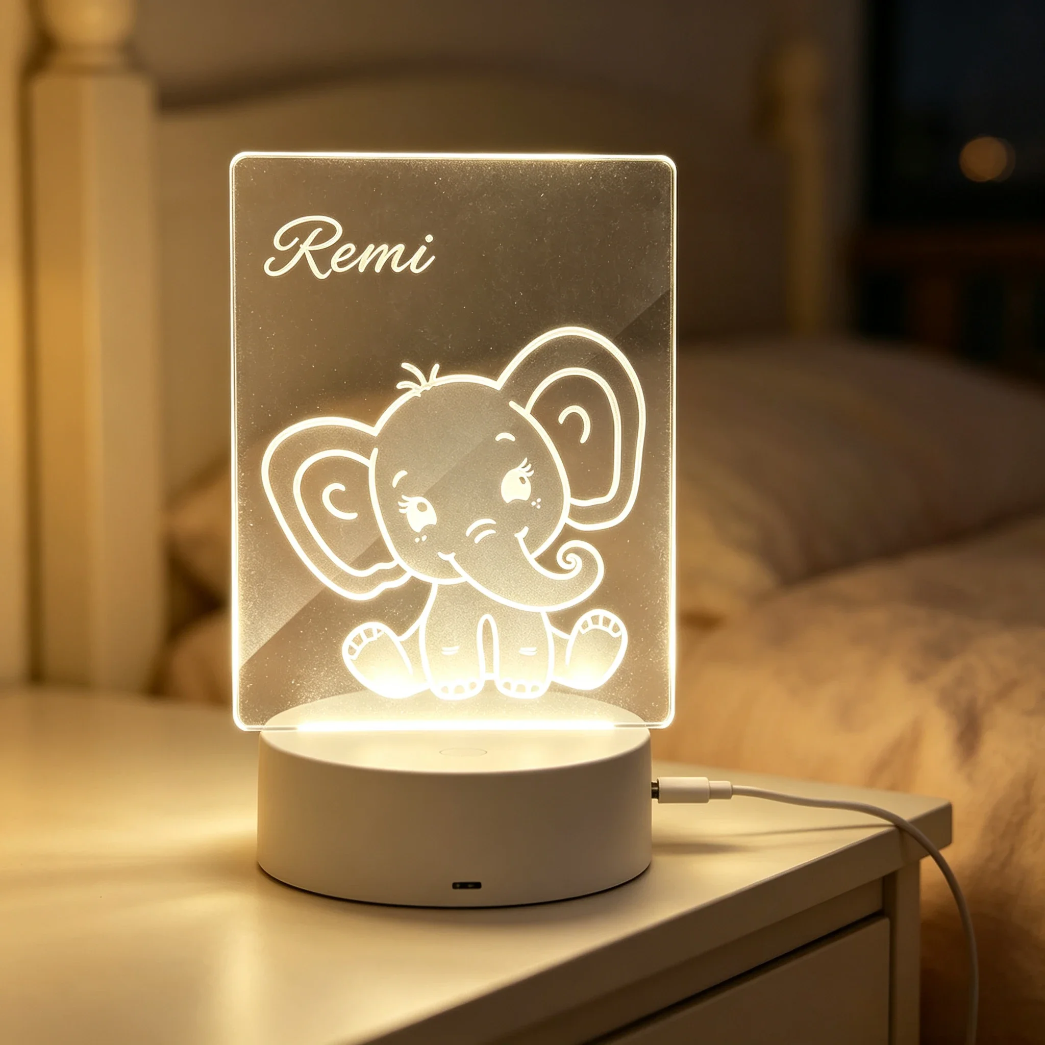 Lampada da Notte LED USB per B - Baby Nursery Elephant recensione e prezzo