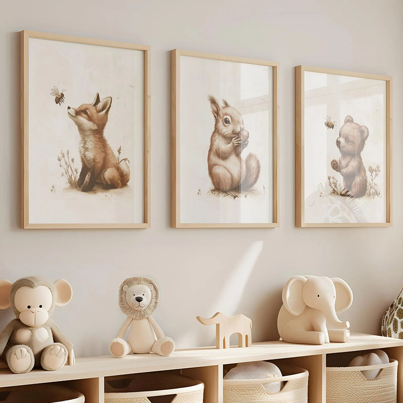 Poster di Animali: Orso, Conig - Animals Baby Nursery recensione e prezzo