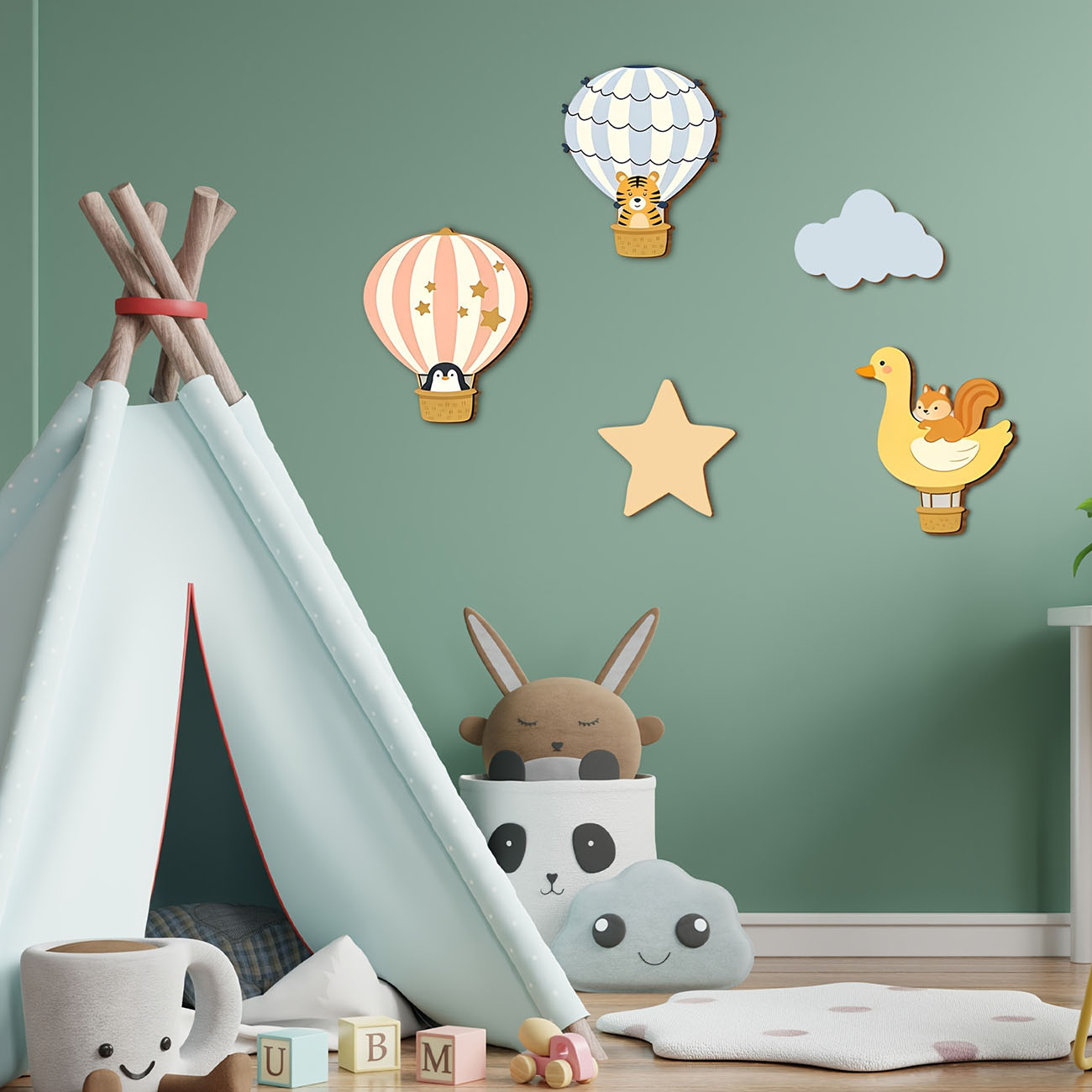 5 Pezzi Adesivi Murali in Legn - Wall Decal Nursery recensione e prezzo